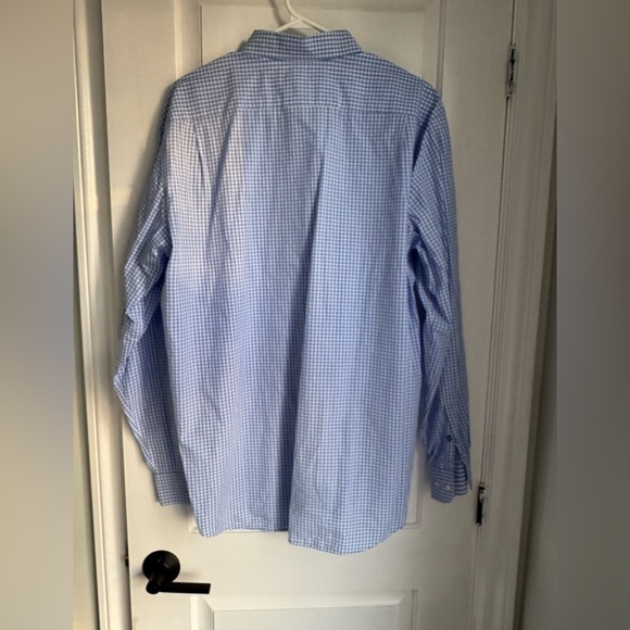 LACOSTE blue and white collared long sleeve button up dress shirt (EU 41) - Picture 2 of 5